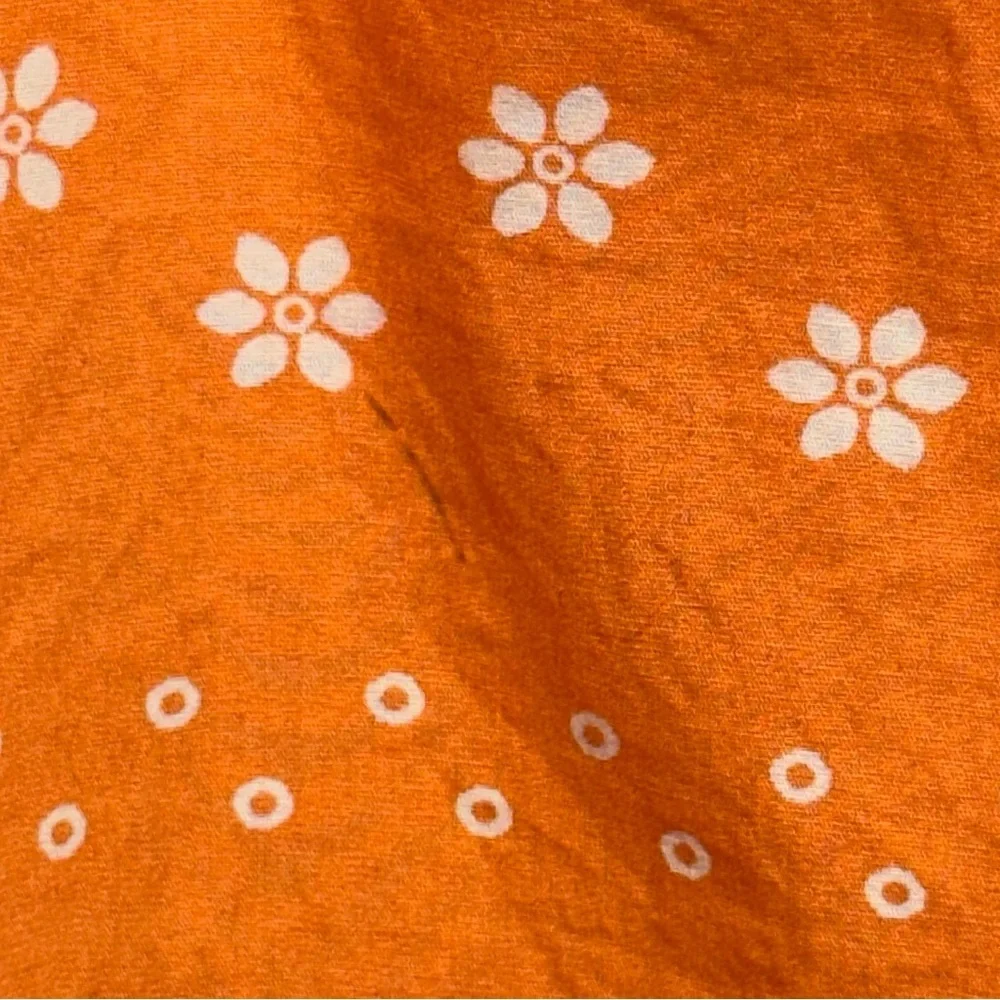 Gymboree Toddler Size 2T Orange Floral Dress Cotton Sleeveless Bows